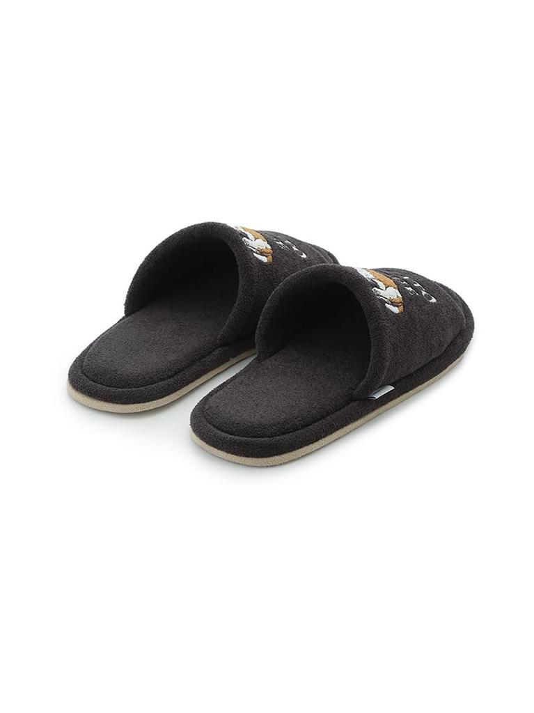 Gelato Pique HOMME Airy Moco Sleeping Dog Applique Room Shoes PMGS252947 DGRY Free Size