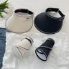 Foldable Summer Breathable Sun Hats For Women Men Rollable Portable Sports Empty Top Hat Wide Brim Adjustable Beach Baseball Cap