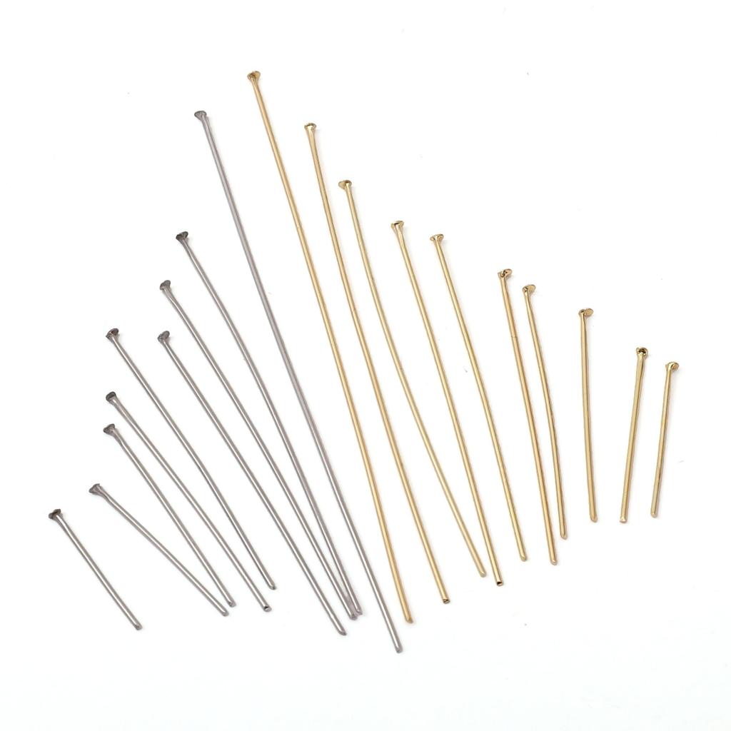 50/100Pcs Stainless Steel T-Shape Needle Charm Accessories For DIY Necklace Bracelet Jewelry Making