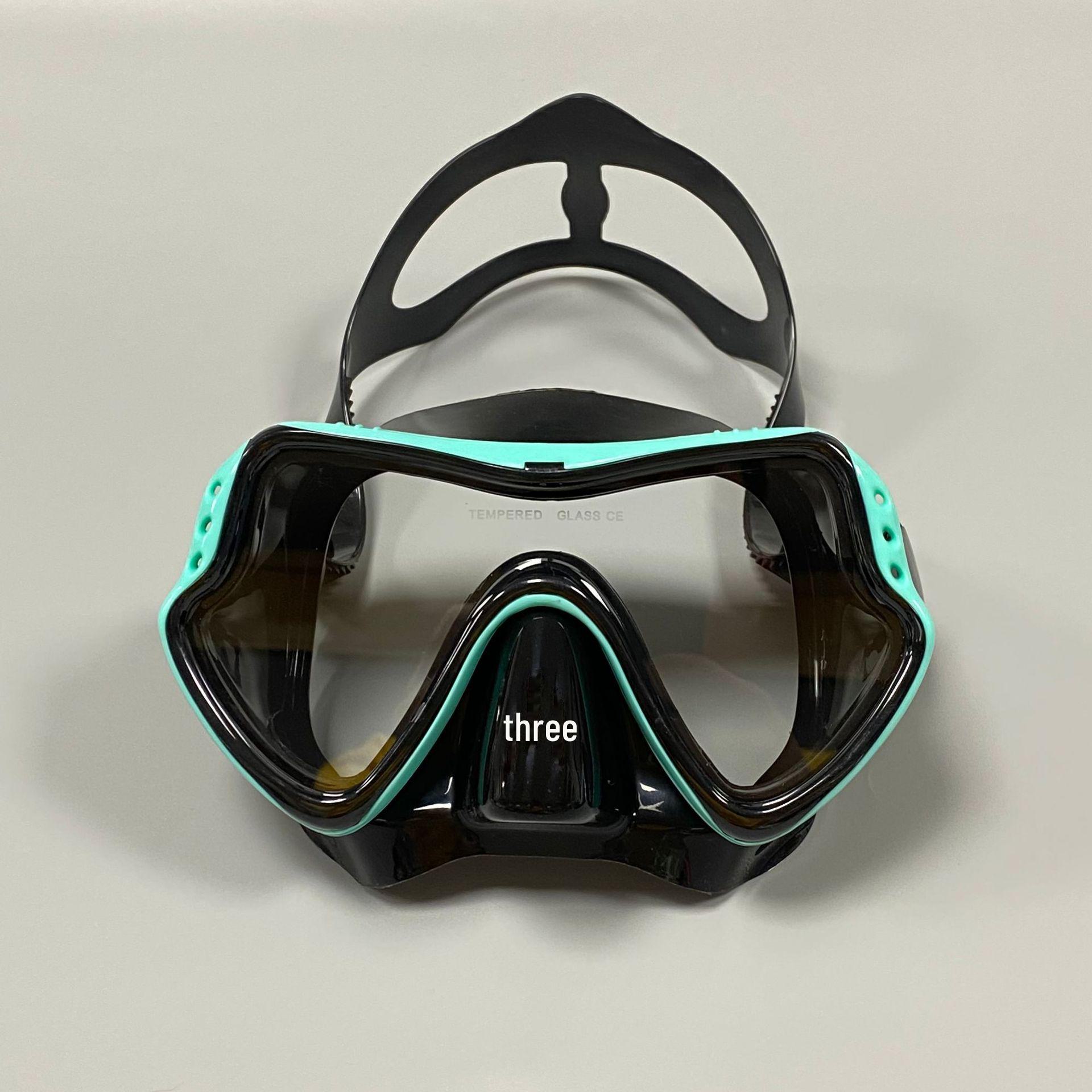 

Комплект для сноркелинга для взрослых с очками для дайвинга из закаленного стекла и полностью сухой силиконовой дыхательной трубкой One Size