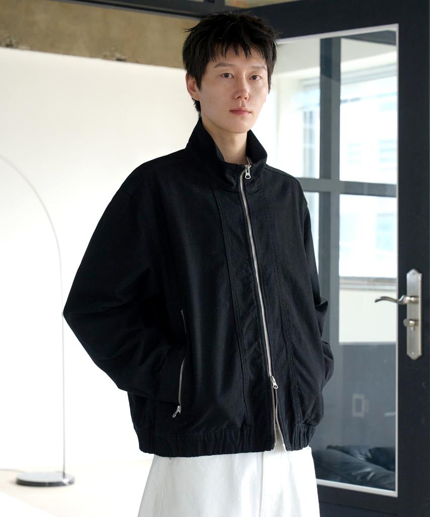 Knouun Stand Collar Jacket (Black)