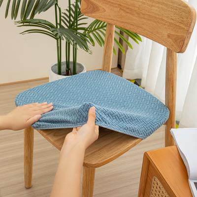 Stretch Jacquard Chair Seat Covers Solid Removable Washable Anti-Dust Dining Room Chair Seat Cushion Slipcovers