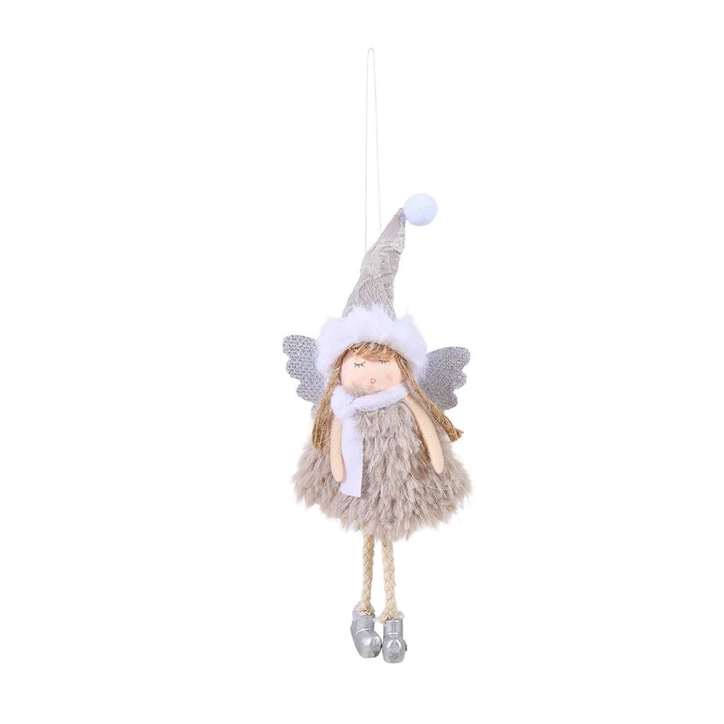 Christmas Angel Decoration, Christmas Velvet Angel Doll Decoration, Holiday Hanging Ornaments With Hat, Suitable For Fireplace, Living Room, Bedroom