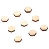 600Pcs Wood Blocks 0.4in Rugged Durable Safe Doodle Decoration Wood Chip Hexagon for Birthday