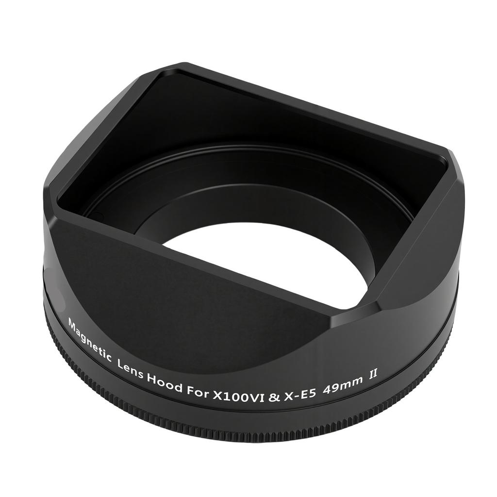 Square Lens Hood Fit for X100VI X E5 X100V X100F X100T X100S X100 Camera with Magnetic Filter Adapter Ring Aluminum