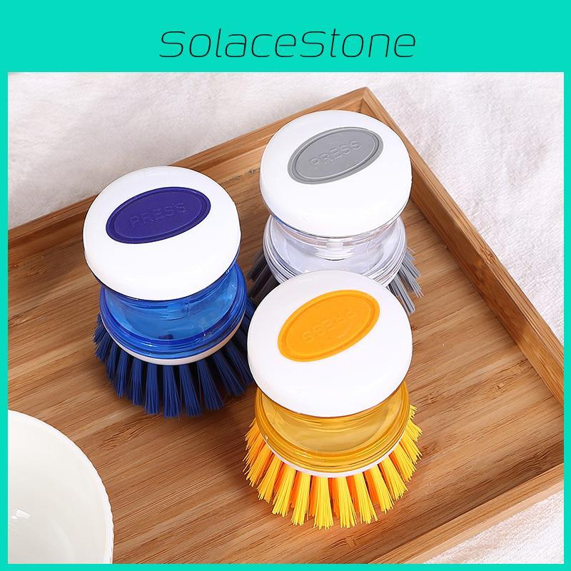 Kitchen Brush Cleaning With Liquid Dispenser For Pots Pans And Utensils