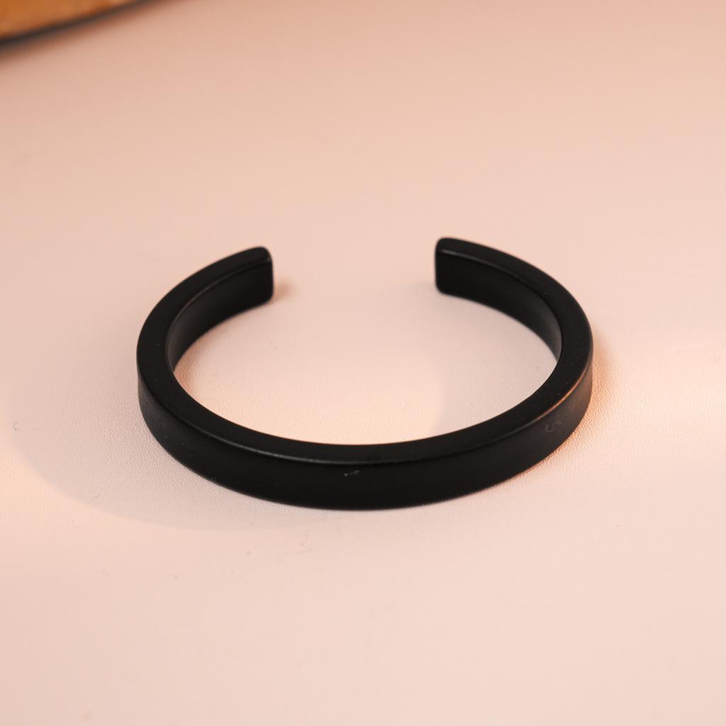 DIEZI Fashion Vintage Black Cuff Bangles Hip Hop Geometric Irregular Acrylic Resin Wide Bangles Bracelet Women Men Jewelry