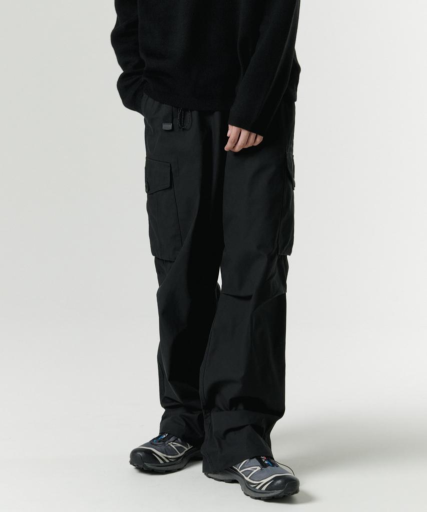 Musinsa Standard [City Leisure] Wide Belted Cargo Pants [Black]