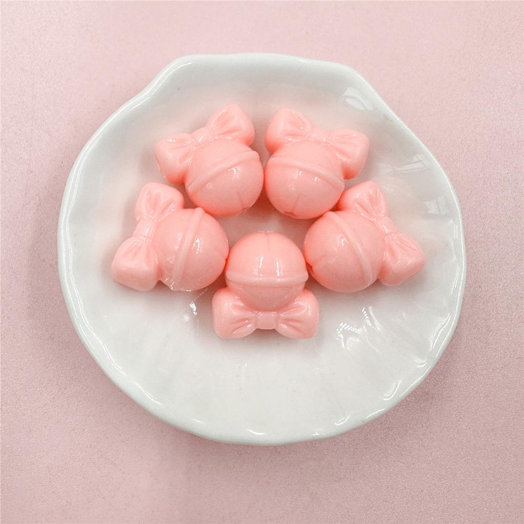 Creative Necklace 5pcs Creative Accessories DIY Bow Bell Beads Mobile Phone Chain Acrylic Bracelet 19.3*18.9mm Christmas Gift