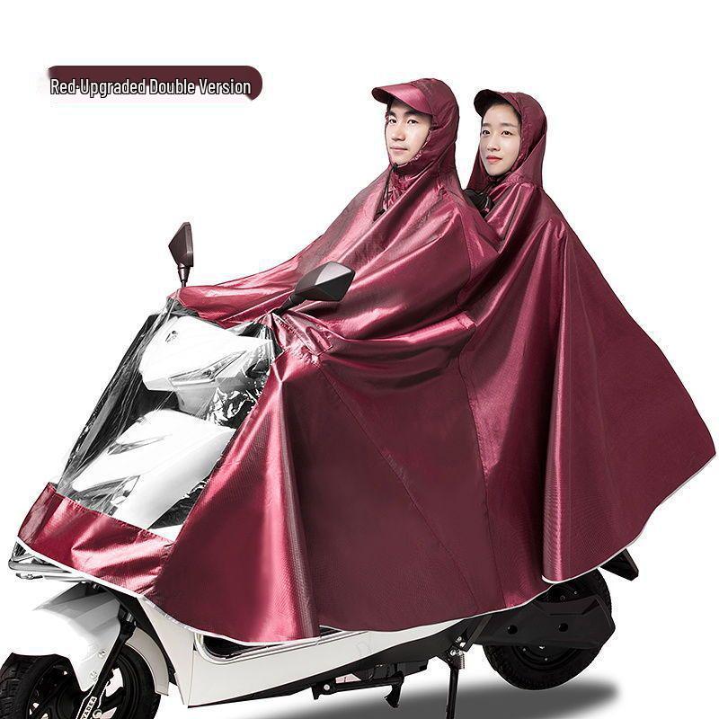 Extra Thick XL Stormproof Rain Poncho for Electric Vehicles - Unisex Full Body Motorcycle Cover with Foot Protection