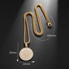 European and American Popular Titanium Steel Solomon Magic Amulet Pendant Fashion Stainless Steel Seven Angel Guardian Necklace