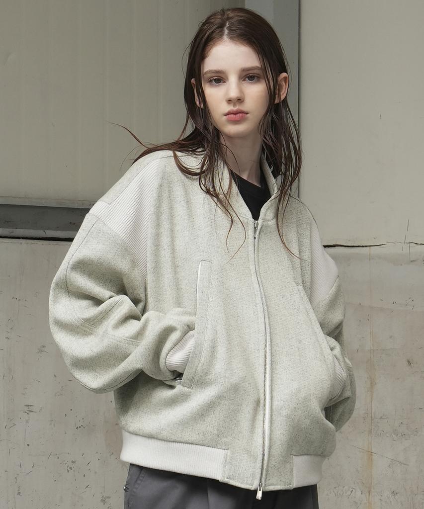 Yiyae Mild Bomber Jacket _ Owl Gray