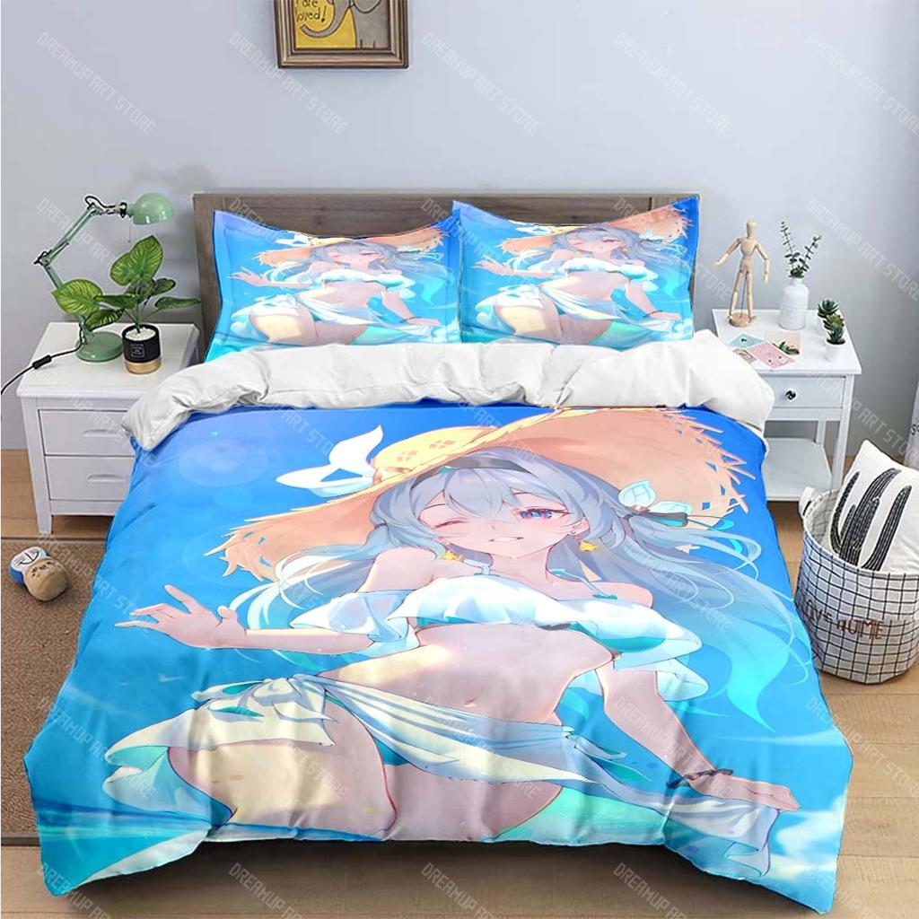 Fashion Sexy Anime Girl Print Bedding Sets Bed Supplies Set Duvet Cover Bed Comforter Set Bedding Set Aldult Gift