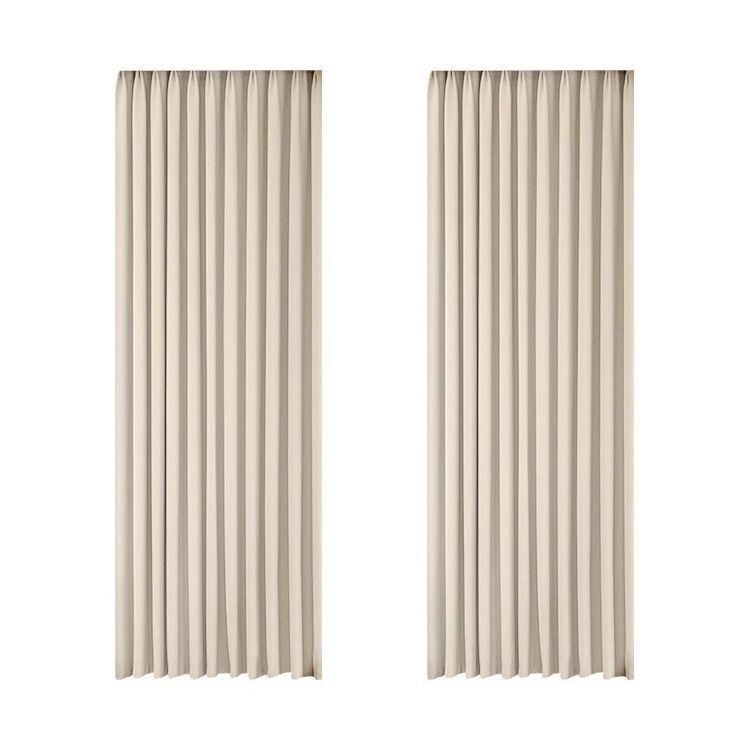 Black and Gold Small Plaid Blackout Curtains for Living Room & Bedroom, Sun Protection, Imitation Linen, Customizable for Any Room