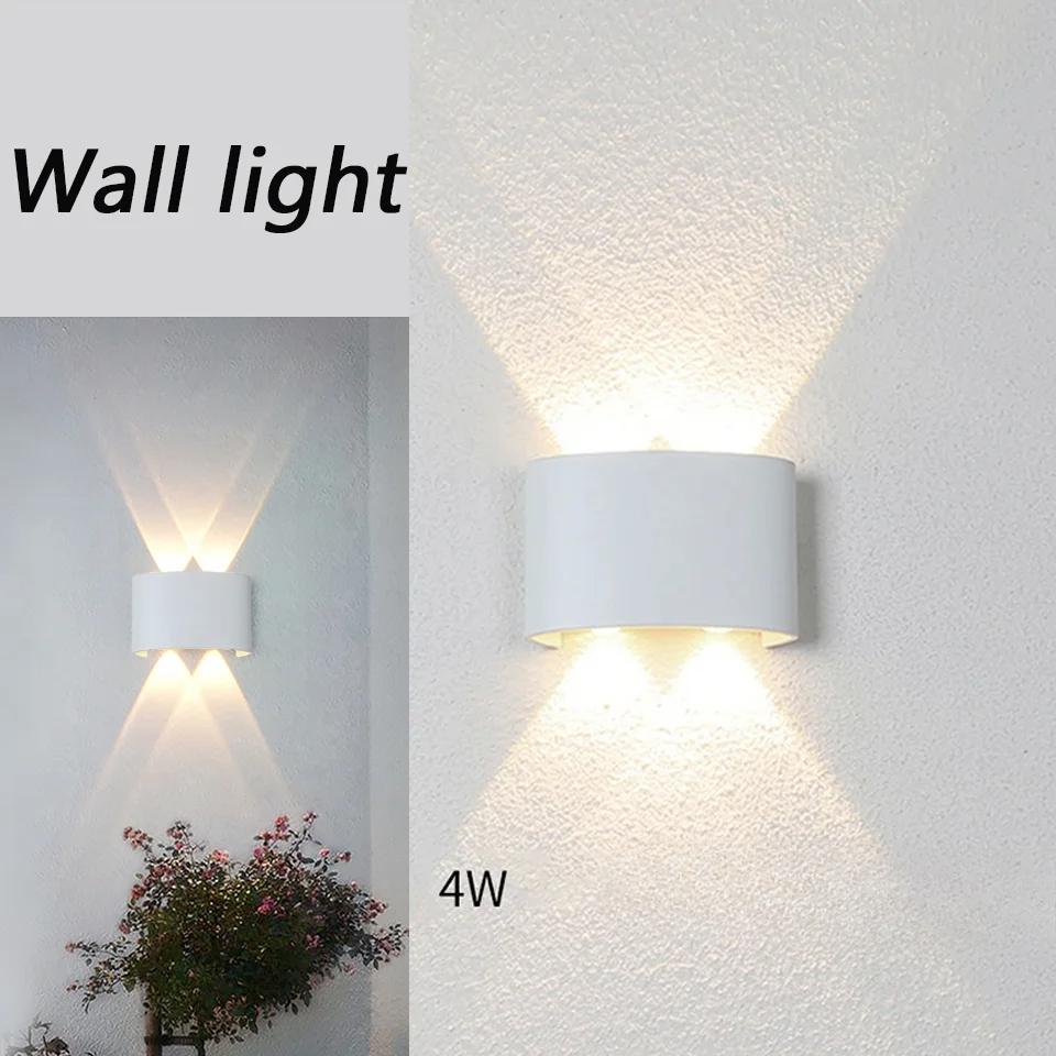 LED Wall Lamp IP66 Waterproof Indoor Outdoor Lighting Modern Simple Wall Light for Living Room Hallway Bedroom Garden Home Decor