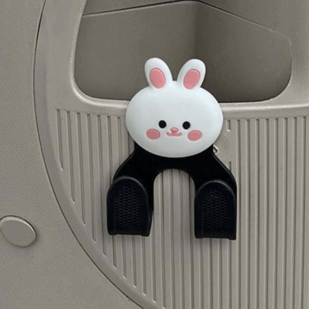 Clip On Double Hook Storage Rack Cartoon Electric Vehicle Hook Rack Shopping Bags