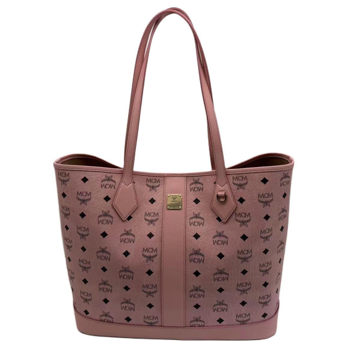 

MCM Liz Visetos Classic Pattern Logo Brass Nameplate D-Ring Detail Synthetic Leather And Fabric Medium Shoulder Bag Women shoulder bag MWPGSLR02PZ001 Basic Set (Bag+Dust Bag)