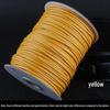 Korean Waxed Leather Cord Unisex Jade Pendant Lanyard Necklace - Red Black Weaving Thread