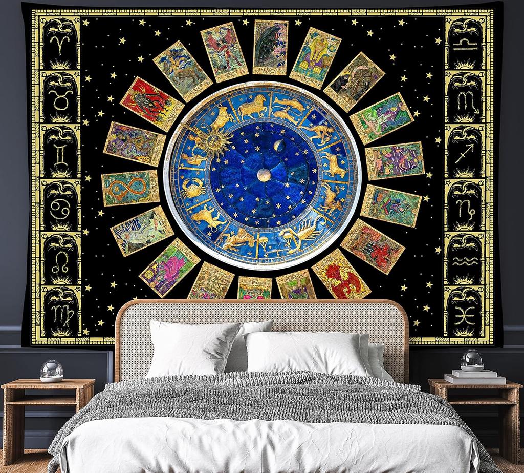Tarot Tapestry Zodiac Tapestry Constellation Tapestry Astrology Wall Hanging Party Decorations Home Decor For Bedroom Living