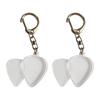 Heart-Shaped Guitar Pick Holder Keychain Clear Case Portable Acoustic Guitar