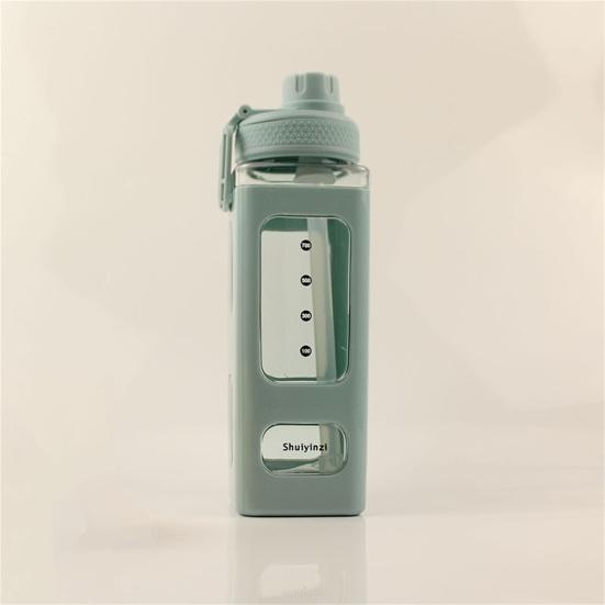 700ml/900ml Water Cup Food Grade Leak-proof Plastic All-Purpose Juice Beverage Water Straw Cup Home