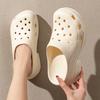 2025 Summer EVA Chunky Heels Sandals for Women Fashion Closed Toe Platform Clogs Shoes Woman Thick Sole Anti Slip Beach Slippers