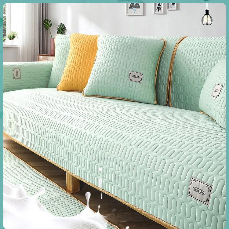 Private Custom Latex Sofa Cushion Summer Summer Nordic Simple Non-Slip Mat Cushion Full Cover Cloth Backrest Towel
