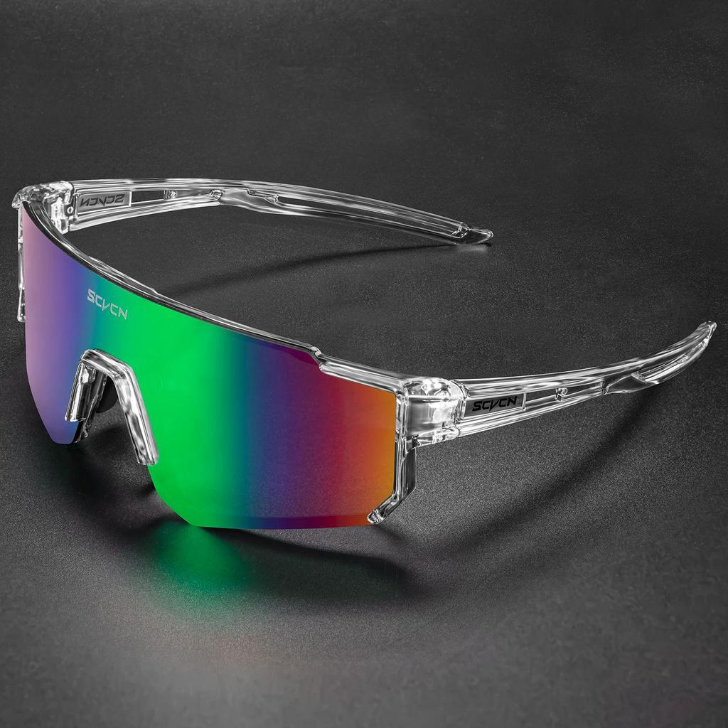 SCVCN Unisex Outdoor Cycling Sunglasses: Windproof & Sandproof One-Piece, Sporty Design