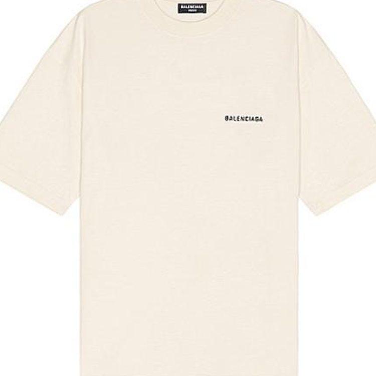 Balenciaga SS23 T Shirt Loose Fit Men's Beige 612966TMVF49069