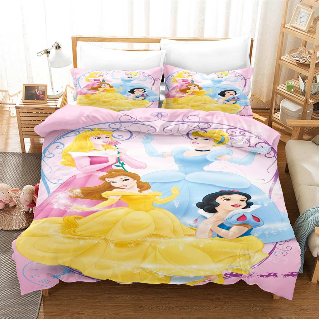 Comforter Bedding Comforter Sets Double King Size 3D Children'S Bedding Set 3-Piece 1 Princess