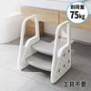 SUGGEST Children's Step Stool with Handrails, 2-Step, Non-Slip, Easy Assembly, Suitable for Toilets, Kitchens, Bathrooms, Daycares, and Kindergartens