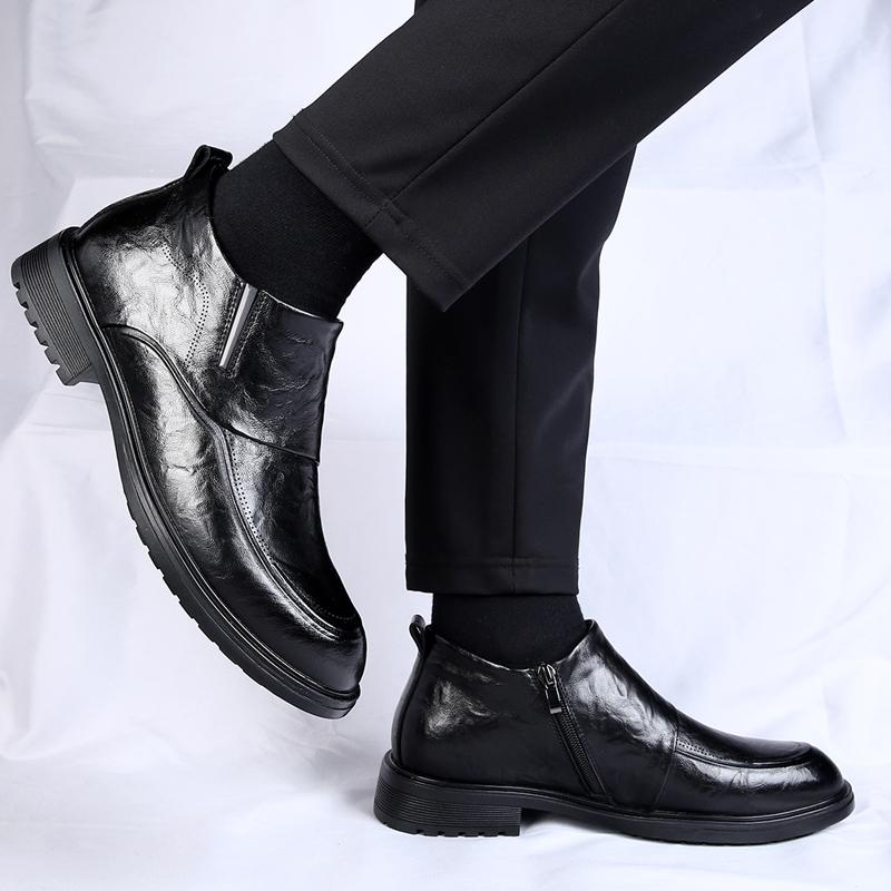 Модные популярные фонды Мужские туфли класса люкс Брендовые деловые кожаные туфли — фото 7