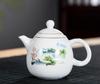 White Porcelain Teapot Exquisite Enamel Color Teapot Samovar Puer Tea Pot and Cup Set Tea Brewing Kettle Yixing Clay Kettle Pots