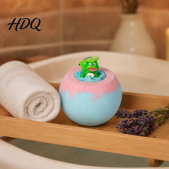 Essential Oils Fizzies Balls 1/7Pcs 100G Kids Bath Bombs with Toy Inside Plants Extract Relaxing Balls Dry Skin Moisturizing Shower Salt Ball