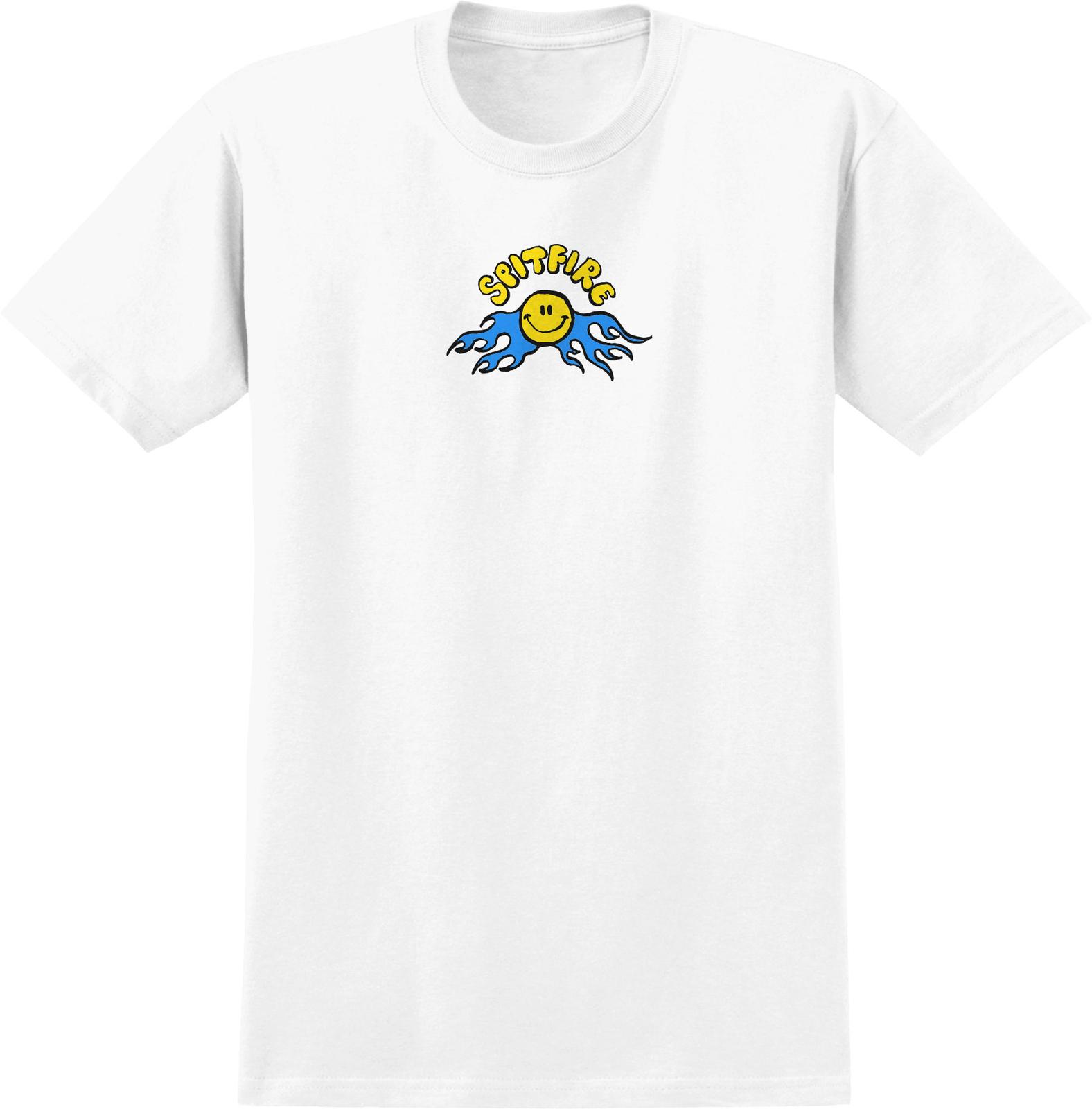 New Spitfire Wheels Shirt Happy White L