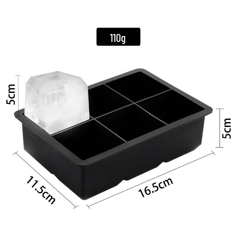 Silicone Ice Cube Tray with Lid for Large Cubes & Balls, Ideal for Home Bars