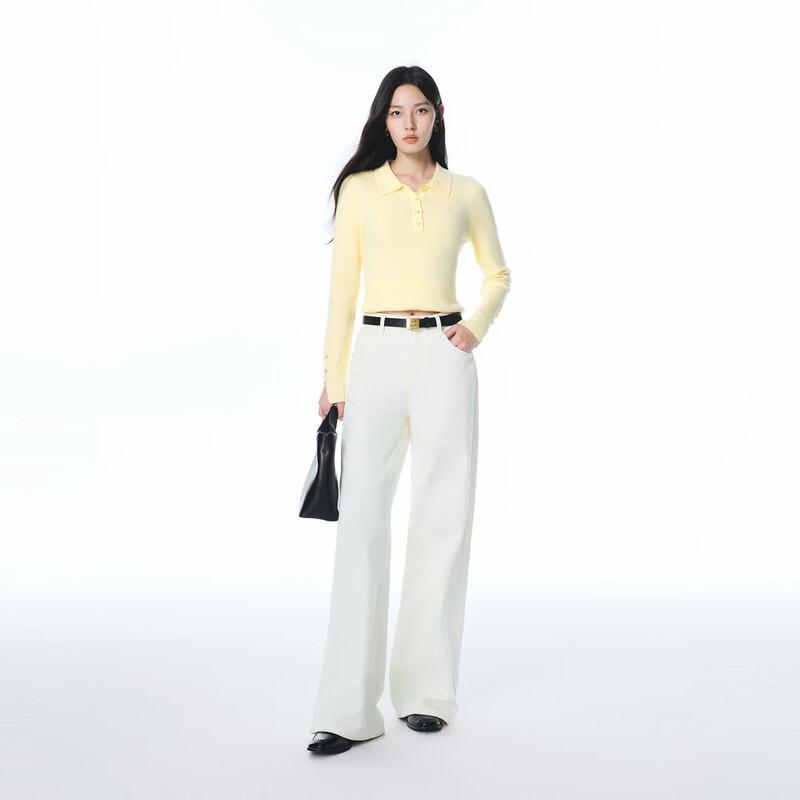 PEACEBIRD Women's Lapel Knit Pullover Sweater