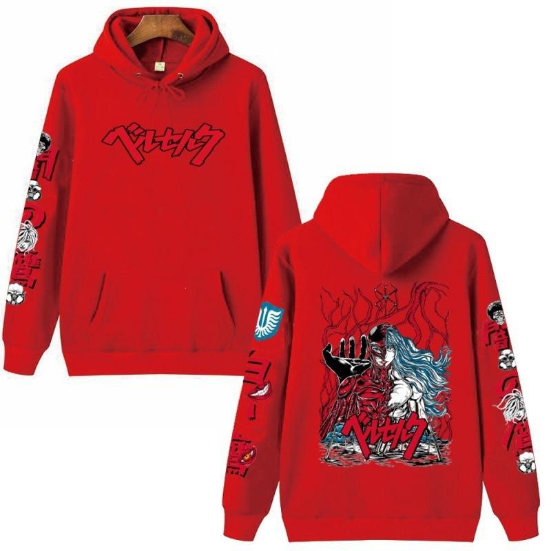 Berserk Espada Viento Leyenda Guts Sudadera con Capucha Parte Superior de Forro Polar Chaqueta Jersey Sudadera con Capucha