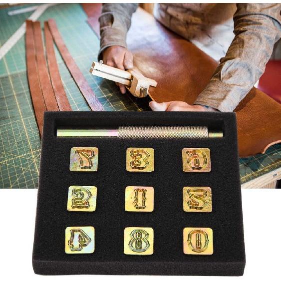 Кожаные Штампы с Цифрами 1 2 Дюйма Кожаные Штампы Цифры 15×12×2 13Mm Металлический Набор Штампов Цифры 0~8 Штамп Инструмент Прессовочный Комплект