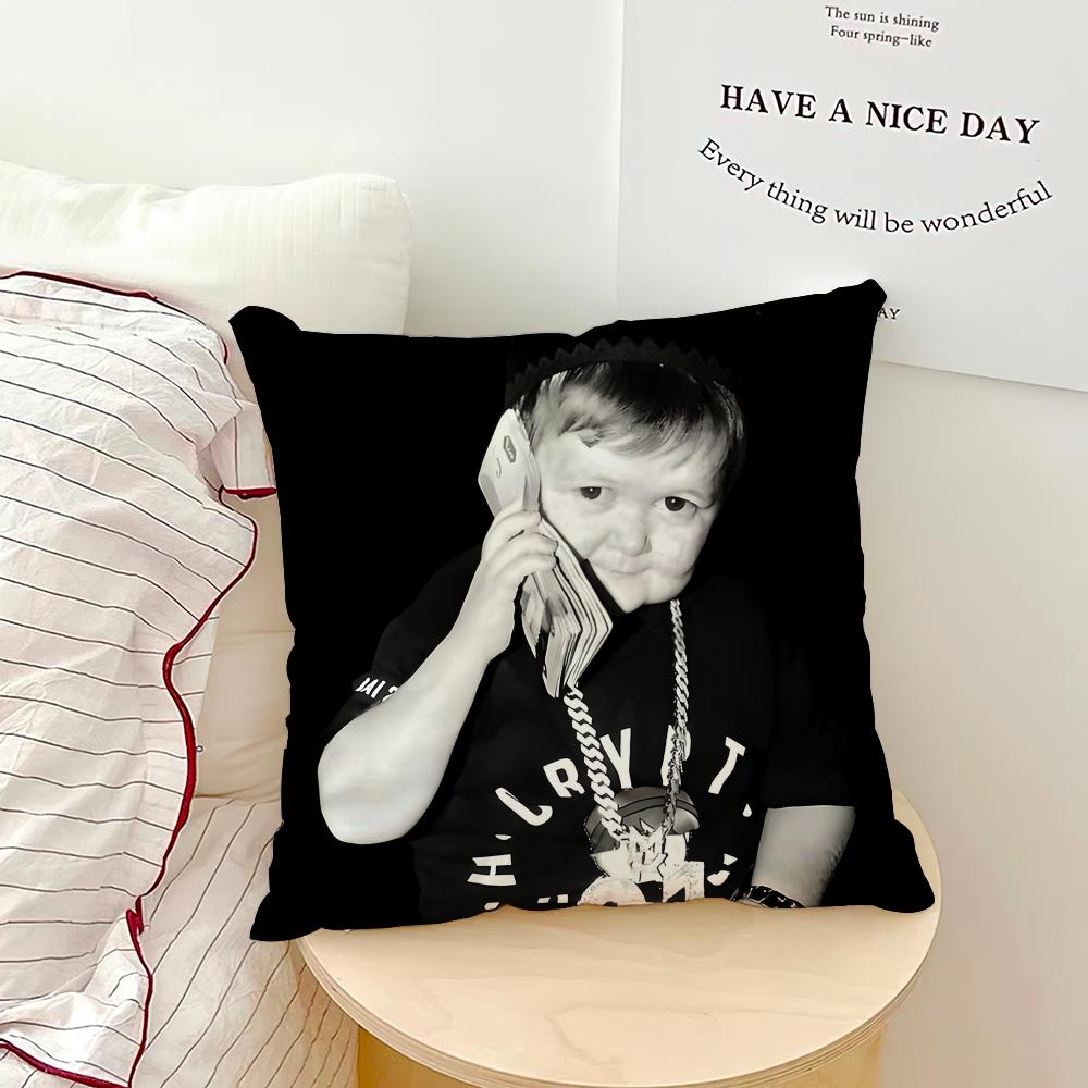 Funny Hasbulla Magomedov Pillow Case Sofa Living Room Bedroom Headboard Backrest Cushion Square Cushion Nap Time 16x16Inch