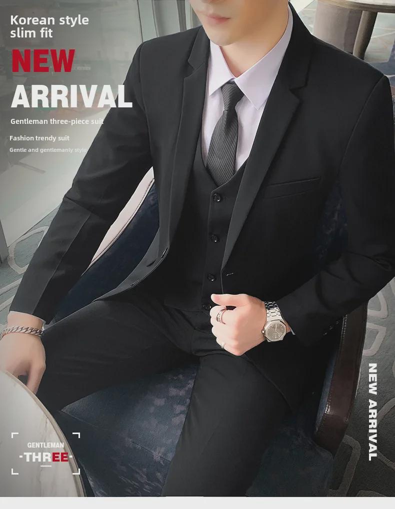 Korean Style Men's Slim Fit Suits: Casual, Business, or Wedding Jackets (Wrinkle-Free)