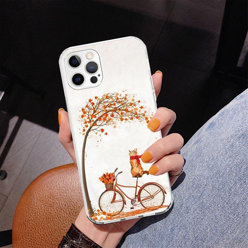 Pumpkin Happy Fall Autumn Phone Case For iPhone 17 Air 16 Pro Max 16E 15 + 14 Plus 11 12 13 Mini 7 8 SE Gift Print Cover Fundas