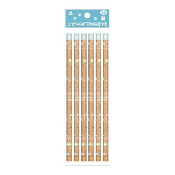 San-X Sumikko Gurashi Writing Pencils, Wooden Barrel, 2B, 1 Dozen, PH18702, Hexagonal Barrel, 12 Pieces, Japan