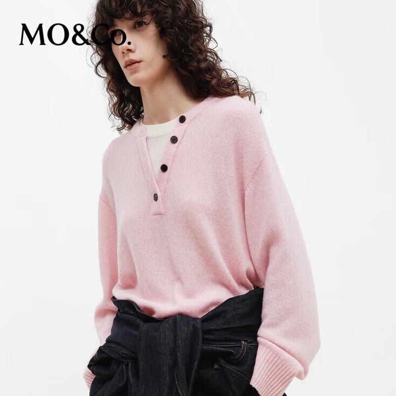 

MO&Co. Women s Faux Two-Piece Knit Pullover Top M