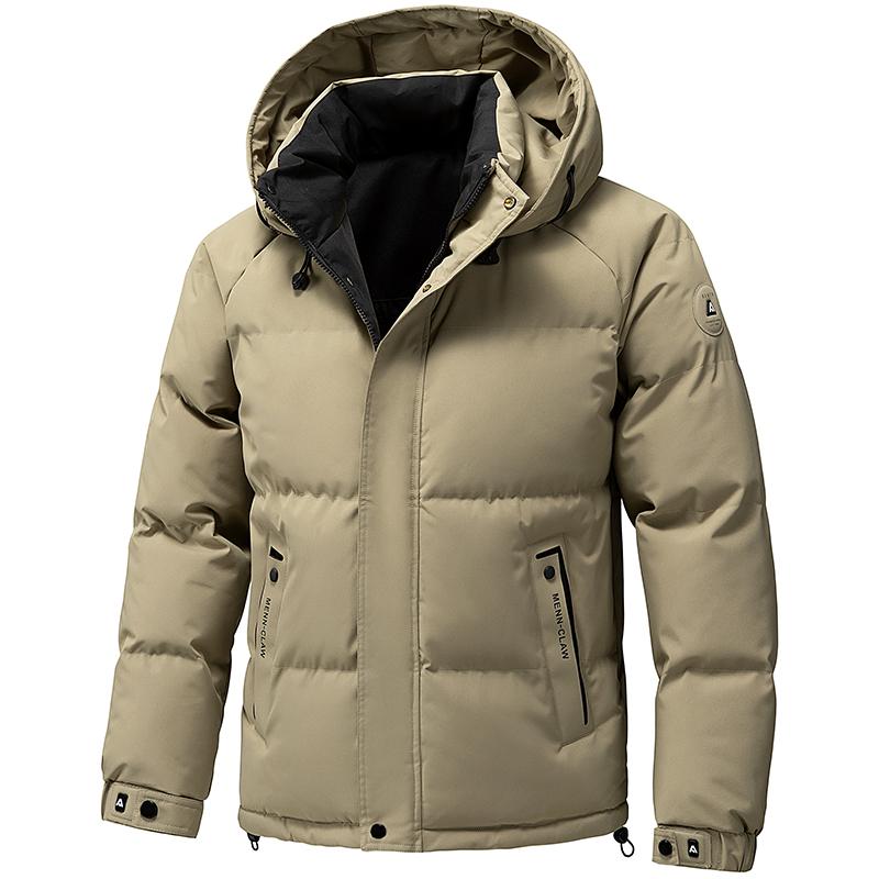Men's Jacket Stand Collar Mens Parka Winter Down Jacket Fleece Warm Jackets Men Business Leisure Coat Baseball Coats