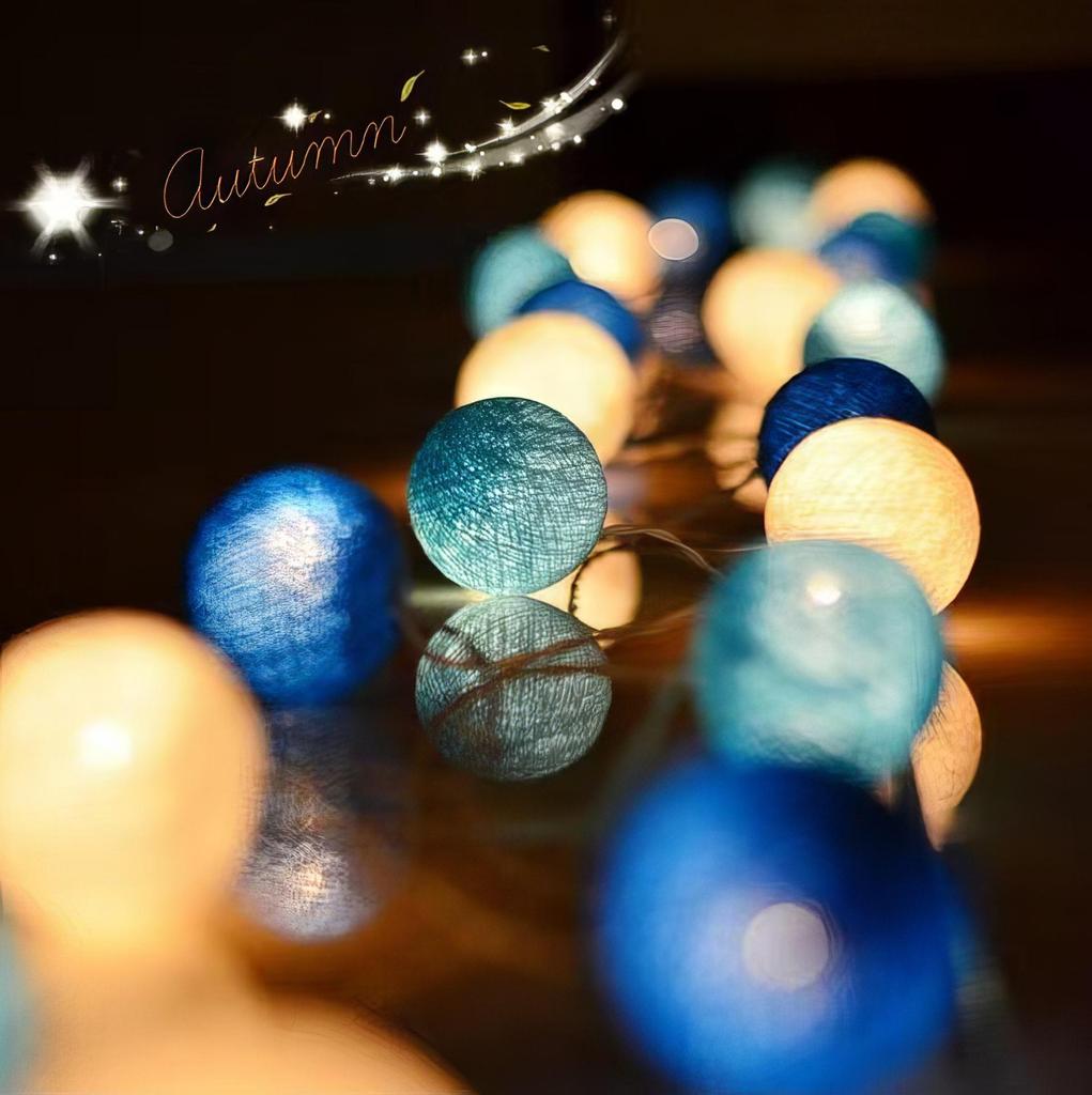 Outdoor LED Cotton Ball String Lights - Perfect for Tents, Weddings, Parties, and Birthdays