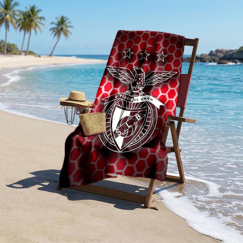 Benfica Fc Fashion Beach Towel: Ideal for Summer Adventures Soft, Absorbent and Quick Drying Suitable for Swimming and Bathing