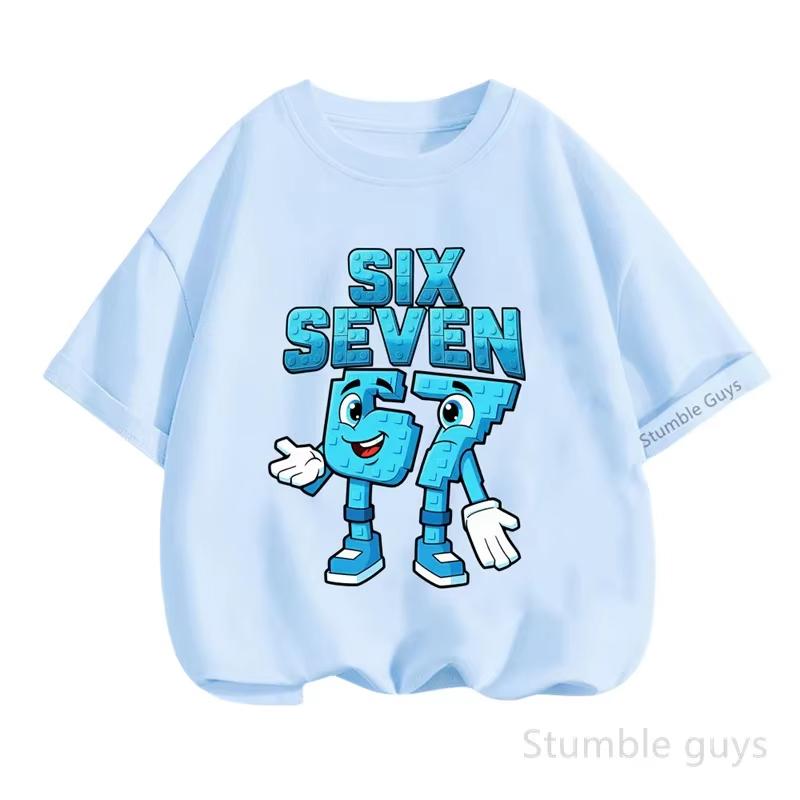 Kids 67 Themed Colorful Print TShirt Soft Cotton Fabric Breathable and Comfortable Ideal for Toddlers and Childrendf0261