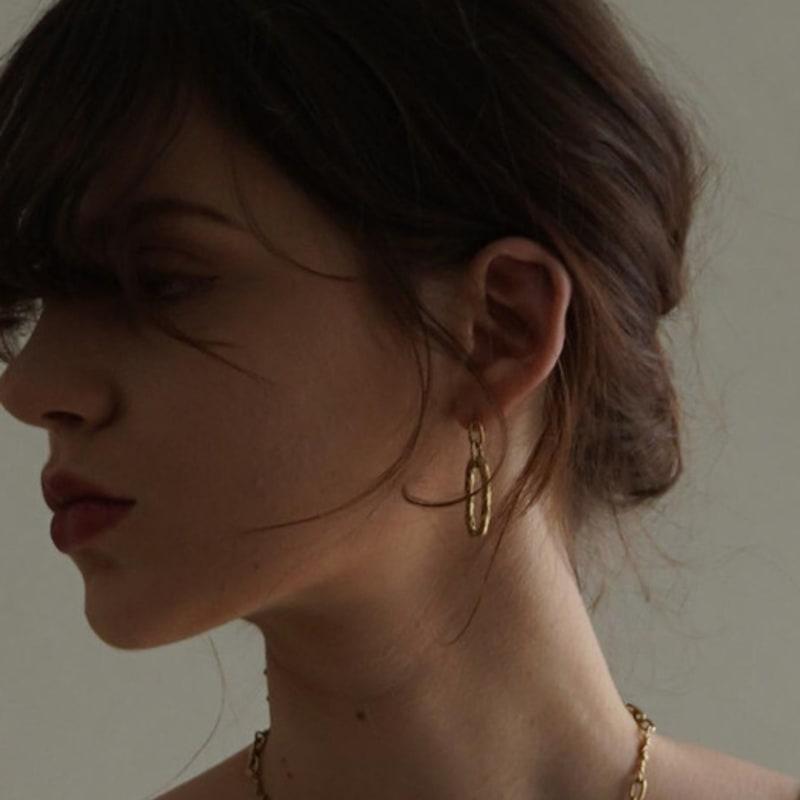 de,deer Cliff Oval Earrings [2103E007]