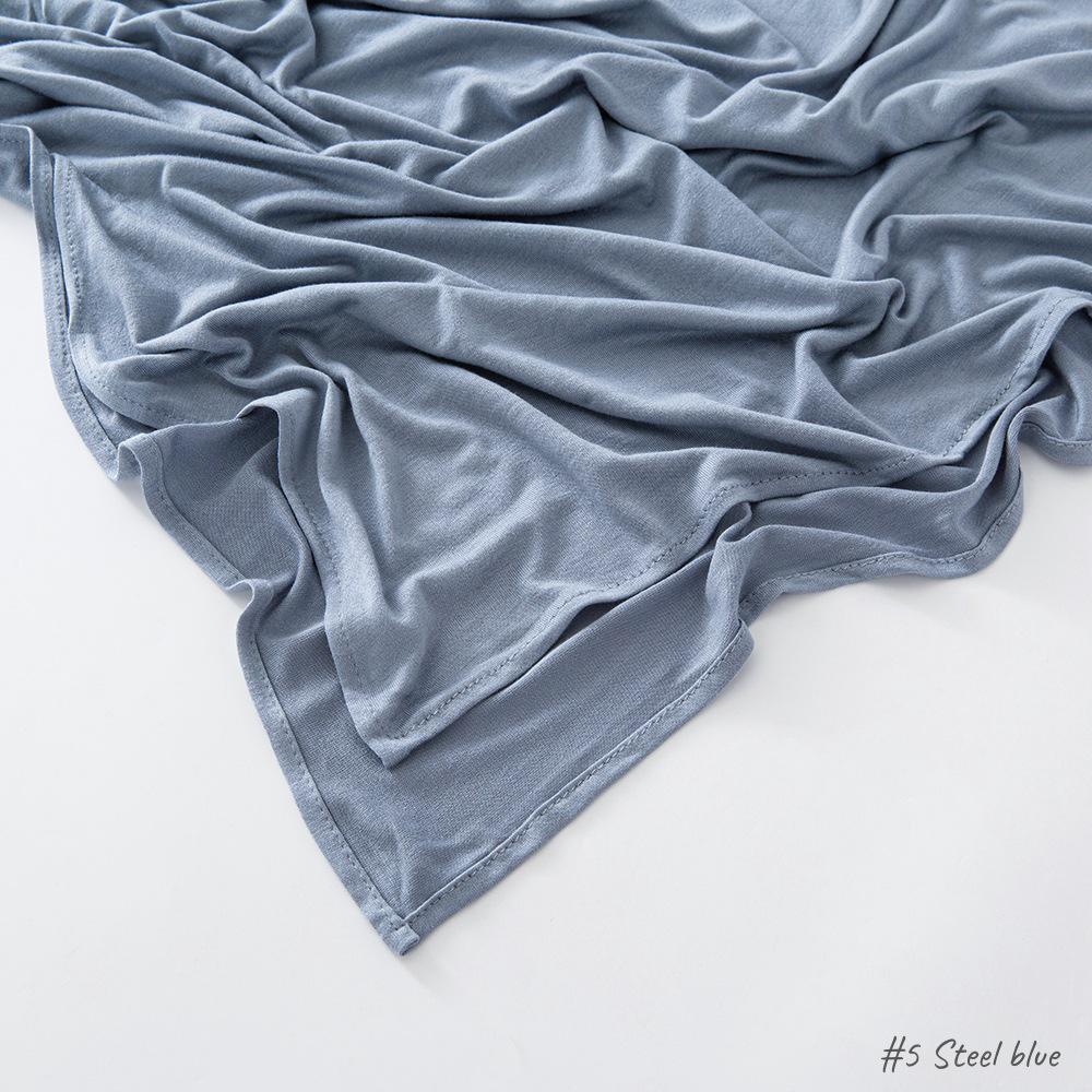 High-Quality Malaysian Modal Cotton Jersey Scarf with Rolled Edge